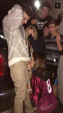 Cute young party girl does
